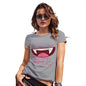 Womens Novelty T Shirt Christmas Love At First Bite Women's T-Shirt Medium Light Grey