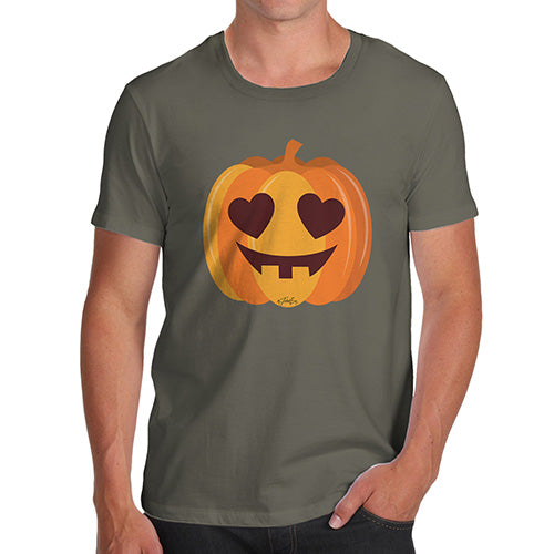 Funny T-Shirts For Guys Love Pumpkin Men's T-Shirt Small Khaki