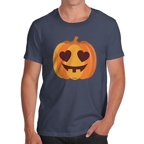 Funny T Shirts For Dad Love Pumpkin Men's T-Shirt X-Large Navy