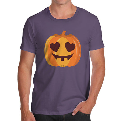 Funny Tee For Men Love Pumpkin Men's T-Shirt X-Large Plum
