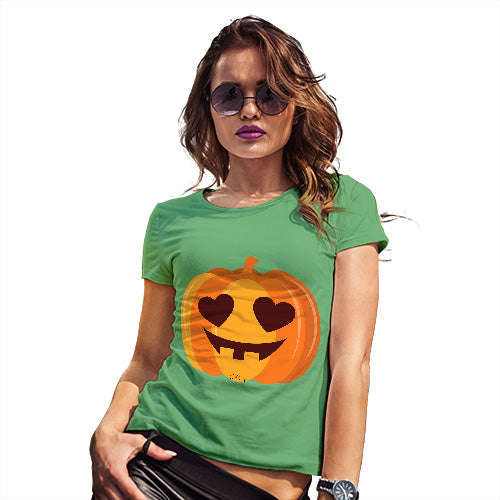 Womens Funny Sarcasm T Shirt Love Pumpkin Women's T-Shirt Small Green