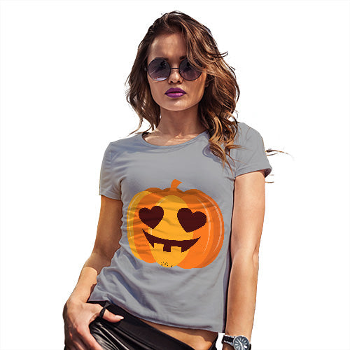 Womens Funny Sarcasm T Shirt Love Pumpkin Women's T-Shirt Medium Light Grey