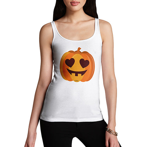 Funny Tank Top For Women Sarcasm Love Pumpkin Women's Tank Top Large White