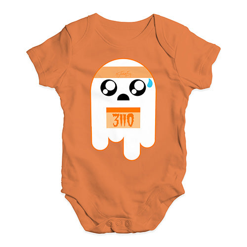 Baby Onesies Marathon Ghost Baby Unisex Baby Grow Bodysuit 0 - 3 Months Orange