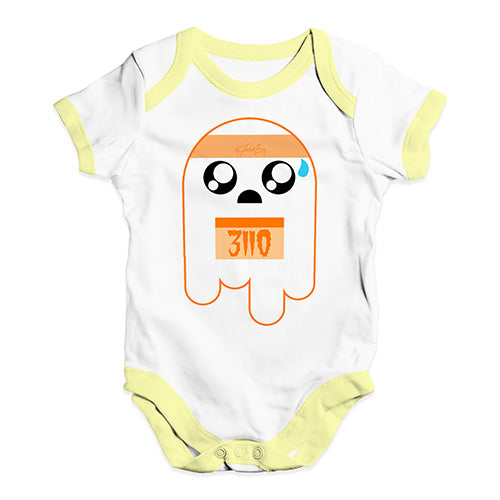 Funny Baby Bodysuits Marathon Ghost Baby Unisex Baby Grow Bodysuit 0 - 3 Months White Yellow Trim