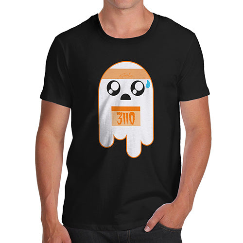 Mens T-Shirt Funny Geek Nerd Hilarious Joke Marathon Ghost Men's T-Shirt Small Black