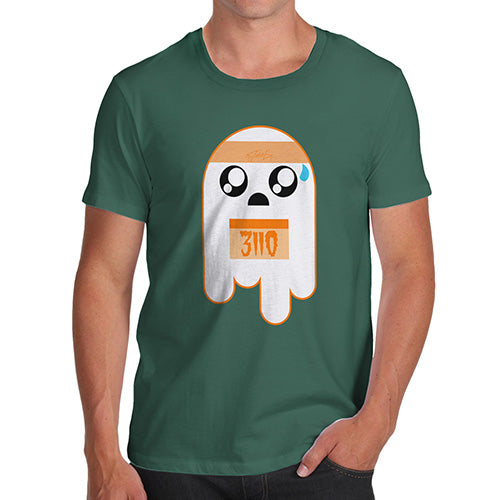 Mens Humor Novelty Graphic Sarcasm Funny T Shirt Marathon Ghost Men's T-Shirt Small Bottle Green