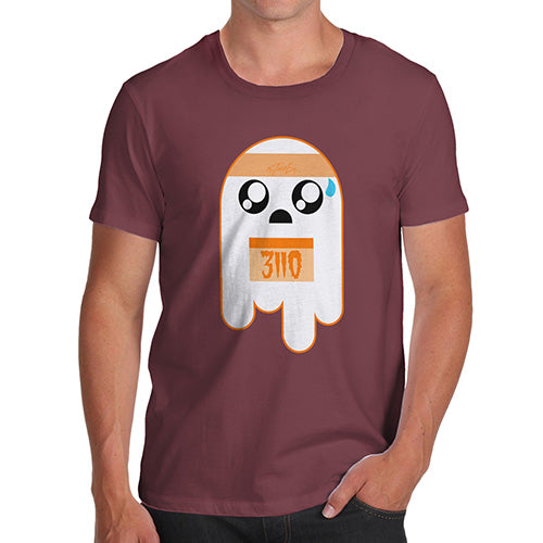 Funny T-Shirts For Guys Marathon Ghost Men's T-Shirt Medium Burgundy