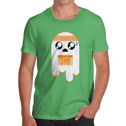 Mens Humor Novelty Graphic Sarcasm Funny T Shirt Marathon Ghost Men's T-Shirt Medium Green