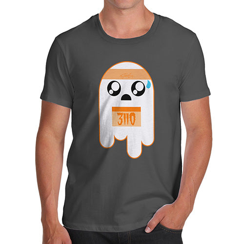 Mens Humor Novelty Graphic Sarcasm Funny T Shirt Marathon Ghost Men's T-Shirt Medium Dark Grey