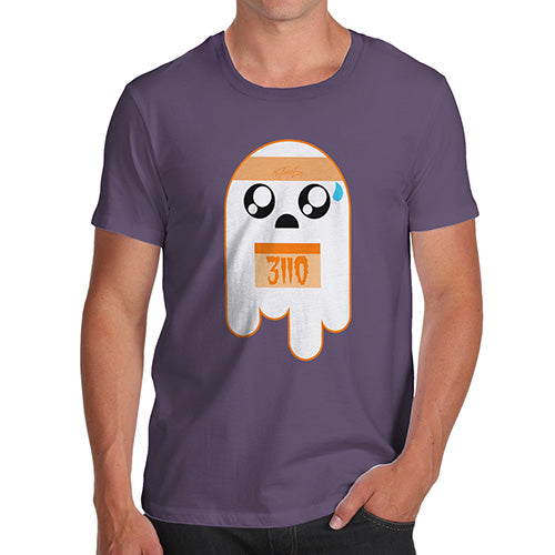Funny T-Shirts For Men Marathon Ghost Men's T-Shirt Medium Plum