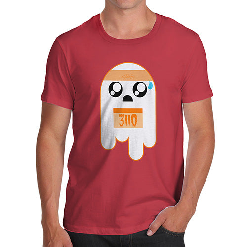 Funny Mens T Shirts Marathon Ghost Men's T-Shirt Small Red