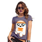 Womens Novelty T Shirt Marathon Ghost Women's T-Shirt Large Plum