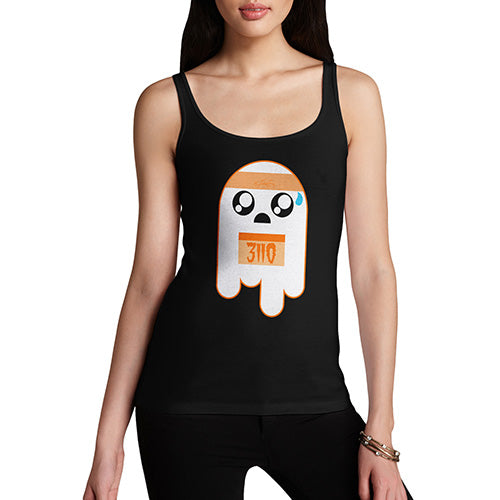 Funny Tank Top For Mom Marathon Ghost Women's Tank Top X-Large Black