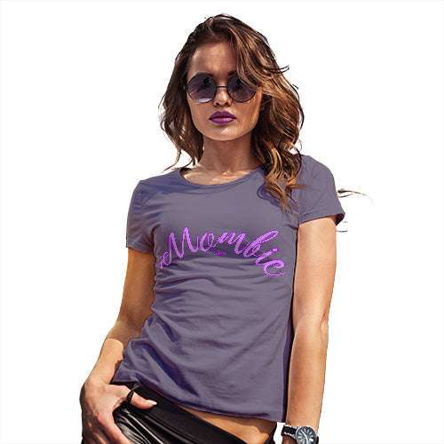 Novelty Gifts For Women Mombie Women's T-Shirt Medium Plum