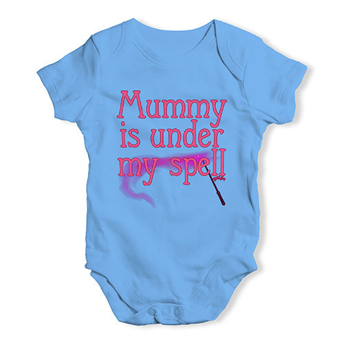 Baby Grow Baby Romper Mummy Is Under My Spell Baby Unisex Baby Grow Bodysuit 6 - 12 Months Blue