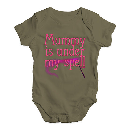 Funny Infant Baby Bodysuit Mummy Is Under My Spell Baby Unisex Baby Grow Bodysuit 12 - 18 Months Khaki
