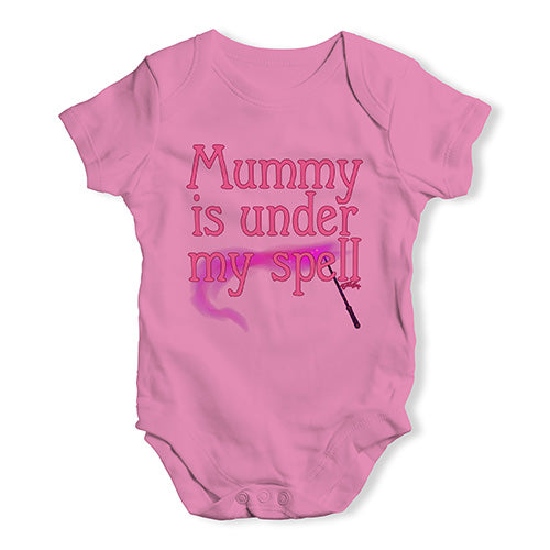 Funny Baby Onesies Mummy Is Under My Spell Baby Unisex Baby Grow Bodysuit 18 - 24 Months Pink