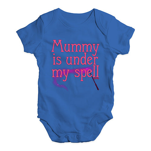 Baby Grow Baby Romper Mummy Is Under My Spell Baby Unisex Baby Grow Bodysuit 6 - 12 Months Royal Blue