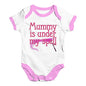 Babygrow Baby Romper Mummy Is Under My Spell Baby Unisex Baby Grow Bodysuit 6 - 12 Months White Pink Trim