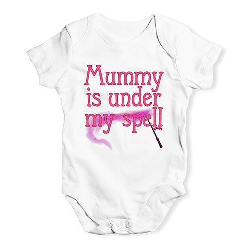 Baby Grow Baby Romper Mummy Is Under My Spell Baby Unisex Baby Grow Bodysuit 18 - 24 Months White