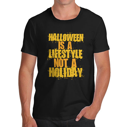 Novelty T Shirts For Dad Halloween Is A Lifestyle Men's T-Shirt Large Black