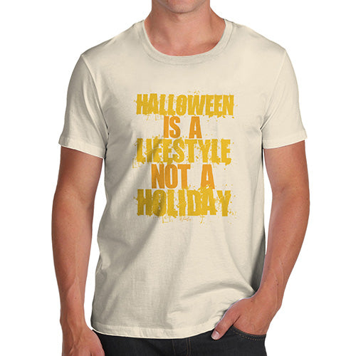 Funny T Shirts For Dad Halloween Is A Lifestyle Men's T-Shirt Small Natural