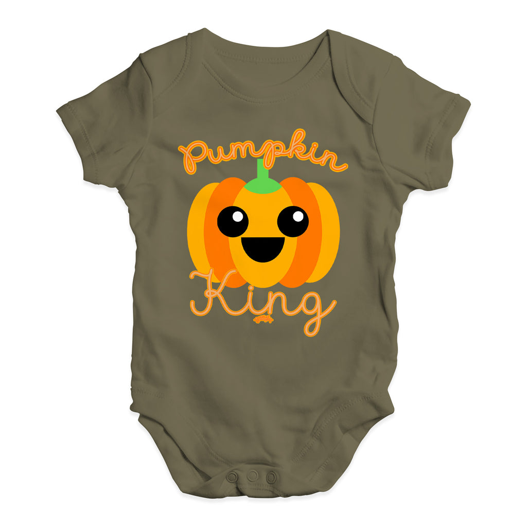 Funny Infant Baby Bodysuit Onesies Pumpkin King Baby Unisex Baby Grow Bodysuit New Born Khaki