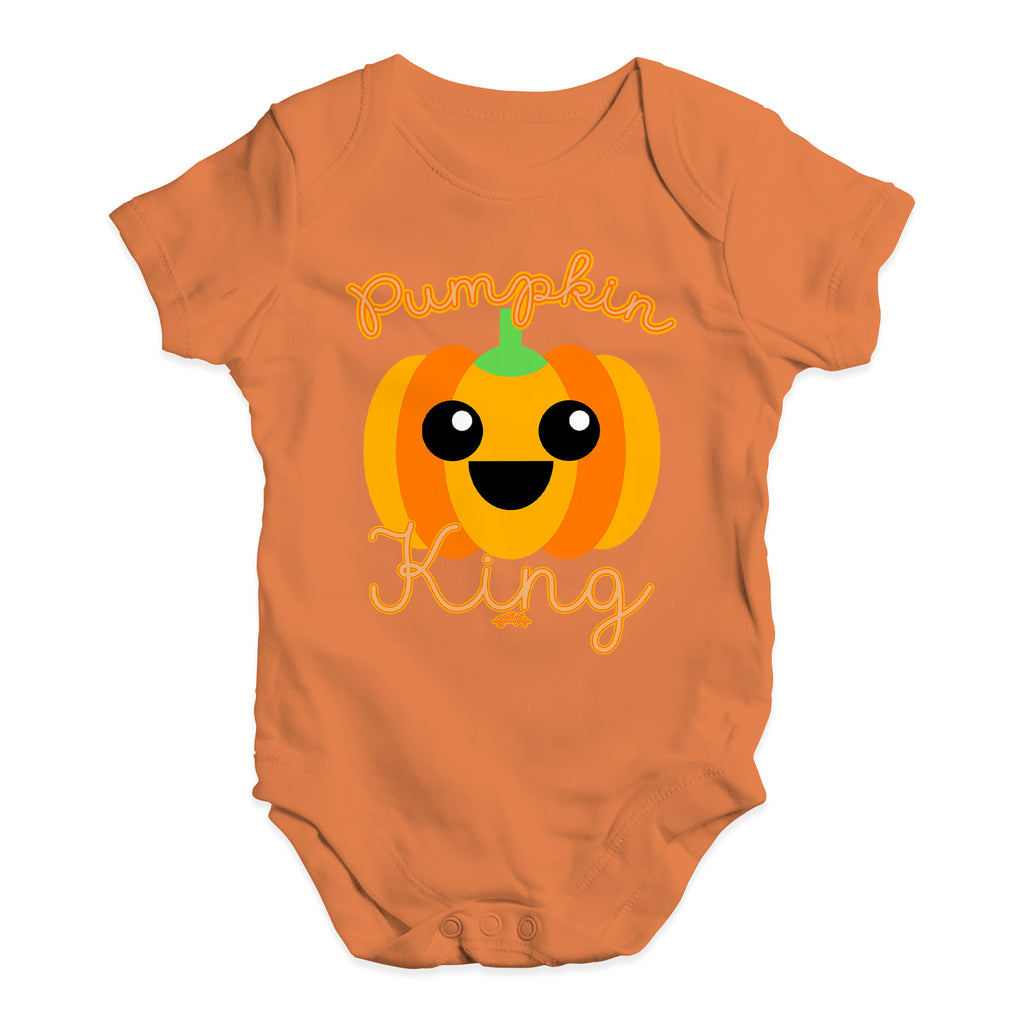Funny Baby Clothes Pumpkin King Baby Unisex Baby Grow Bodysuit 18 - 24 Months Orange