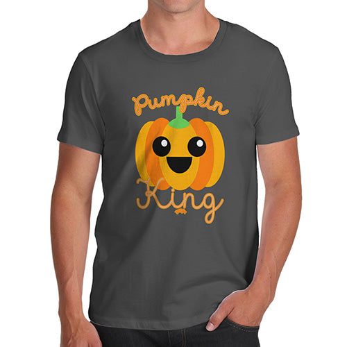 Funny T Shirts For Dad Pumpkin King Men's T-Shirt Large Dark Grey