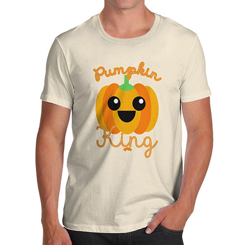 Funny T Shirts For Dad Pumpkin King Men's T-Shirt X-Large Natural