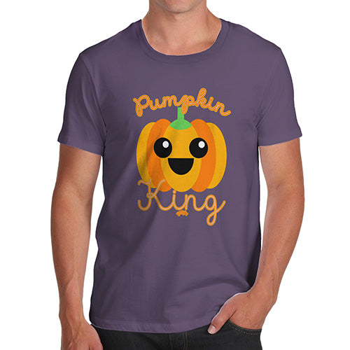 Funny T-Shirts For Men Pumpkin King Men's T-Shirt Medium Plum