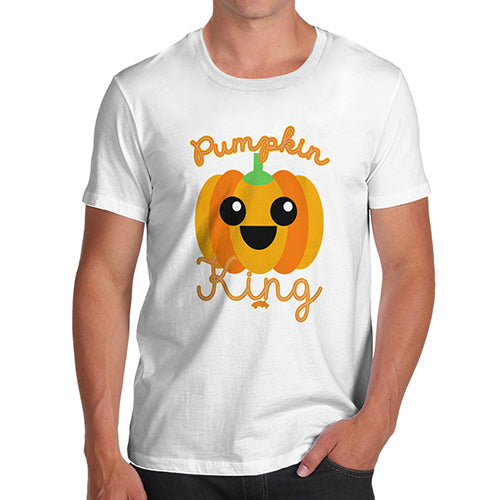 Funny Tee Shirts For Men Pumpkin King Men's T-Shirt Small White