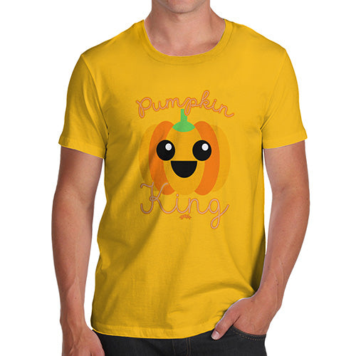 Funny T-Shirts For Guys Pumpkin King Men's T-Shirt X-Large Yellow
