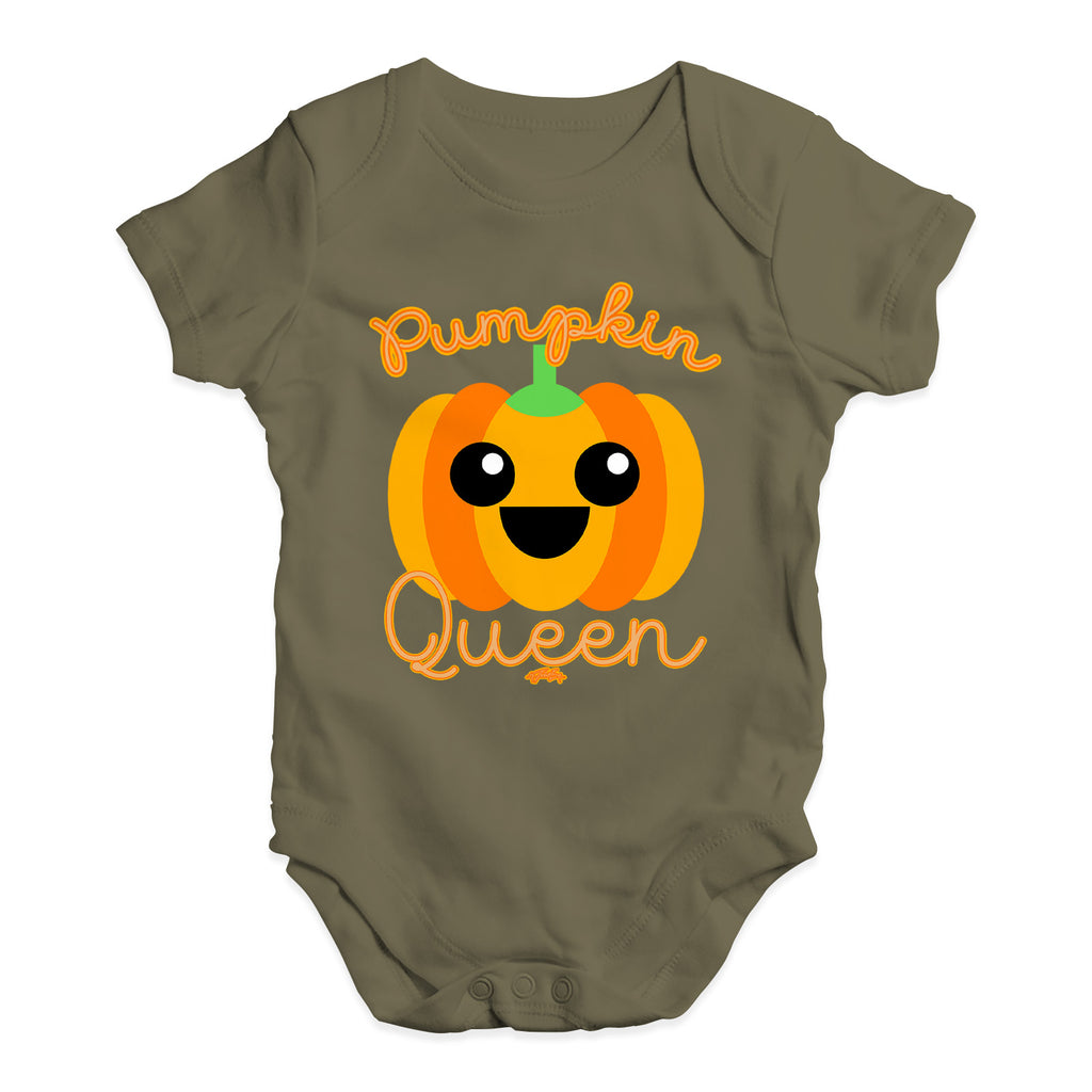 Funny Infant Baby Bodysuit Pumpkin Queen Baby Unisex Baby Grow Bodysuit 6 - 12 Months Khaki