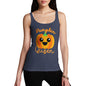 Women Funny Sarcasm Tank Top Pumpkin Queen Women's Tank Top Small Navy