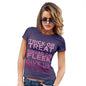 Funny Tee Shirts For Women Trick Or Treat Squad On Fleek Women's T-Shirt X-Large Plum