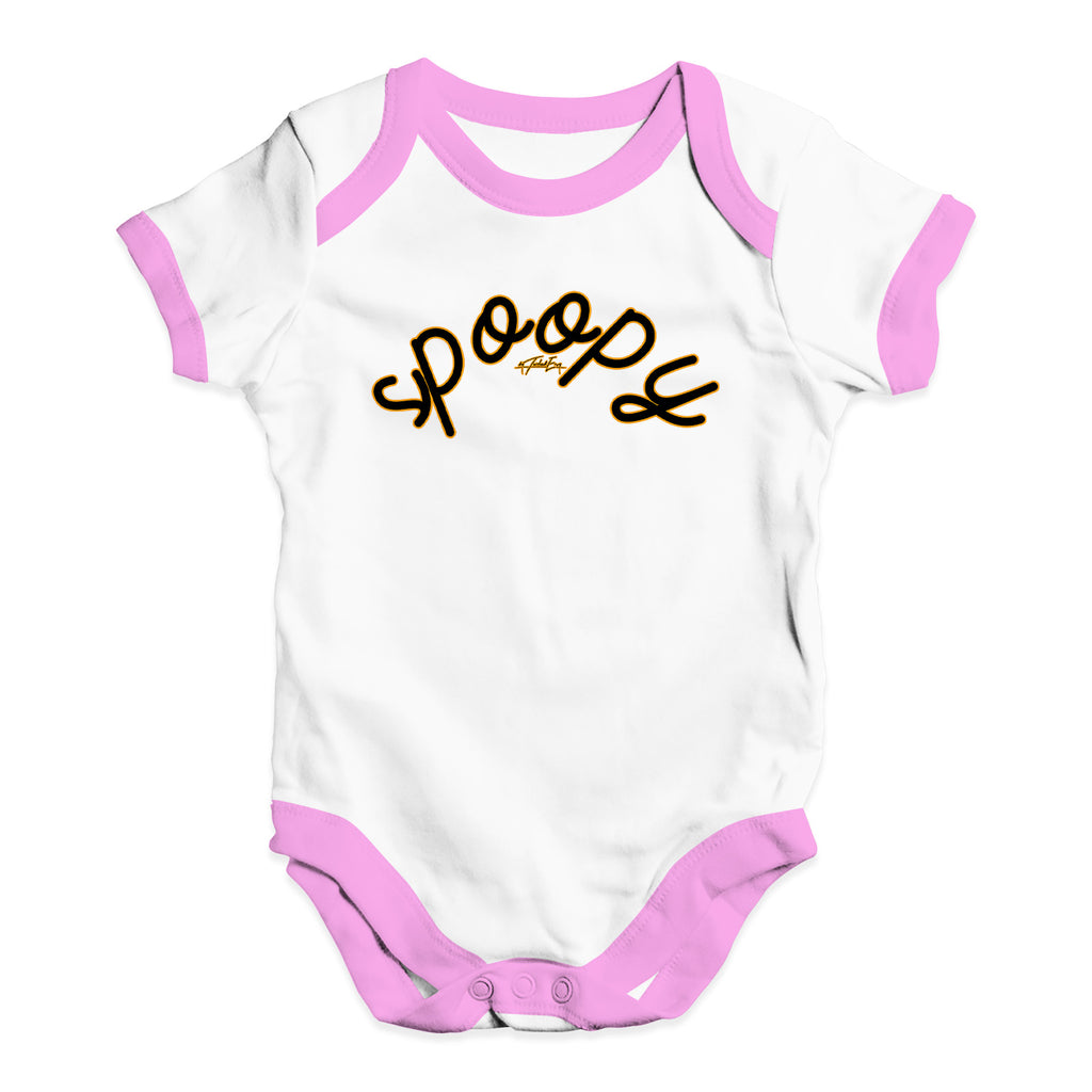 Baby Onesies Spoopy Spooky Baby Unisex Baby Grow Bodysuit 0 - 3 Months White Pink Trim