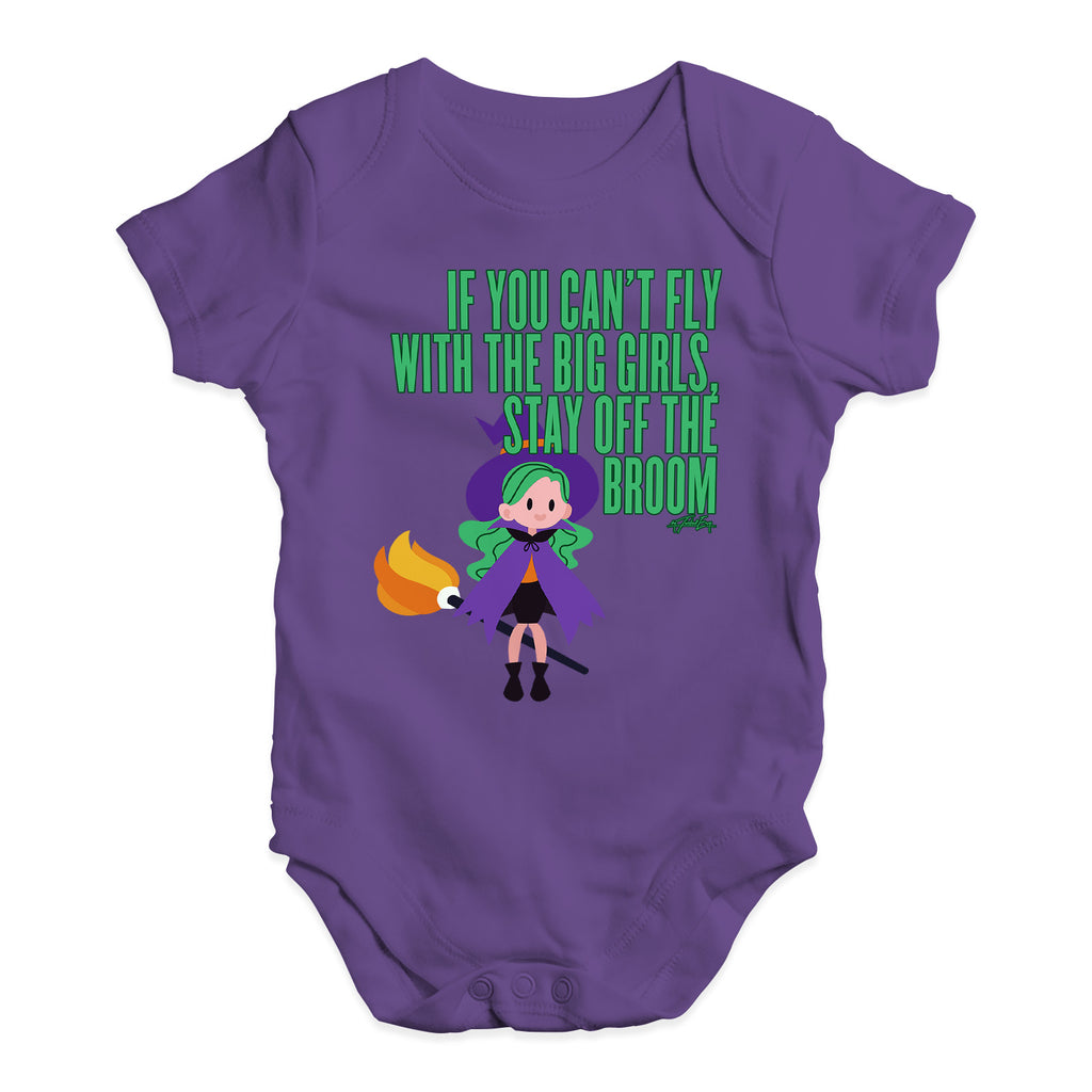 Baby Boy Clothes Stay Off The Broom Baby Unisex Baby Grow Bodysuit 18 - 24 Months Plum