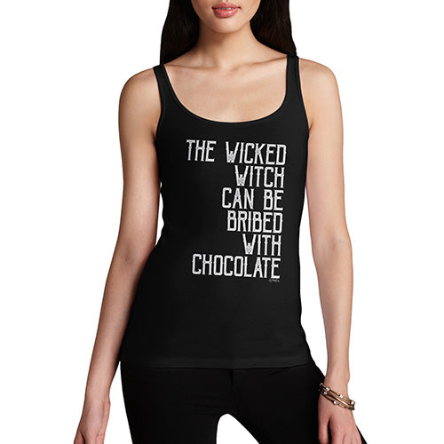 Womens Funny Tank Top The Wicked Witch Can Be Bribed Women's Tank Top Large Black