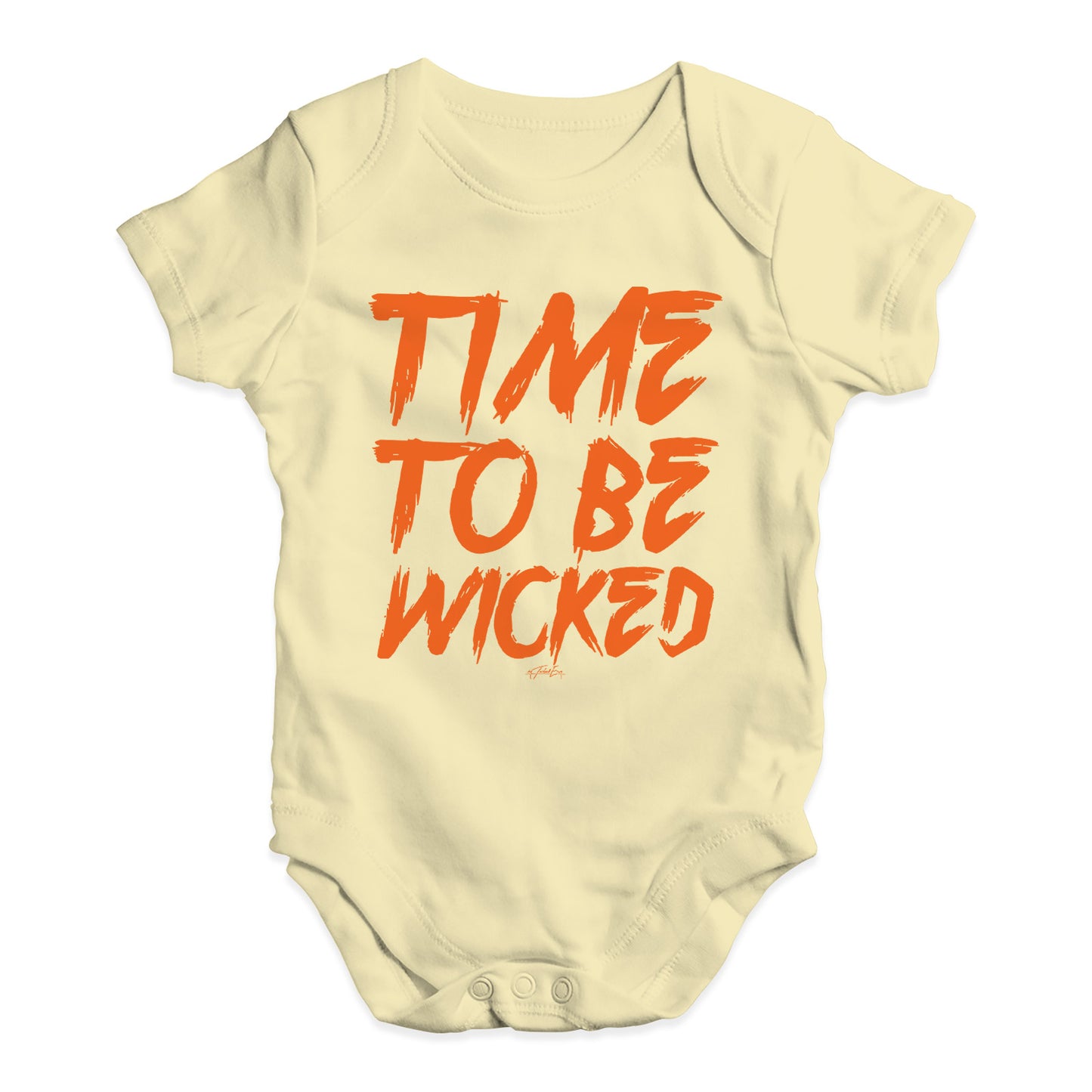 Baby Grow Baby Romper Time To Be Wicked Baby Unisex Baby Grow Bodysuit New Born Lemon