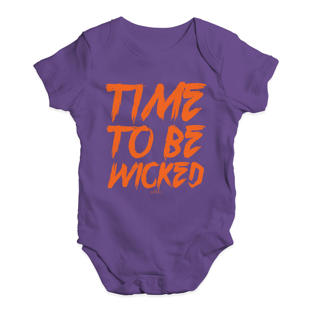 Funny Baby Bodysuits Time To Be Wicked Baby Unisex Baby Grow Bodysuit 0 - 3 Months Plum
