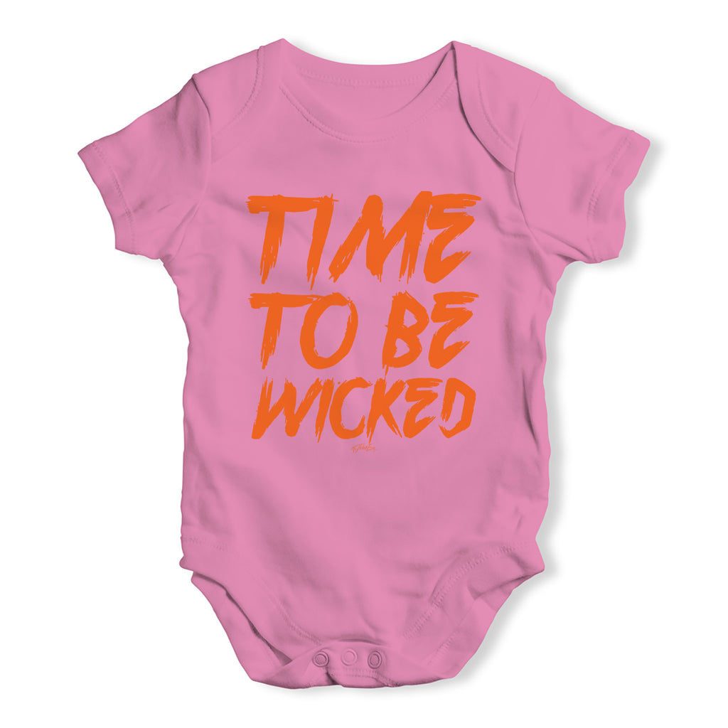 Bodysuit Baby Romper Time To Be Wicked Baby Unisex Baby Grow Bodysuit 3 - 6 Months Pink
