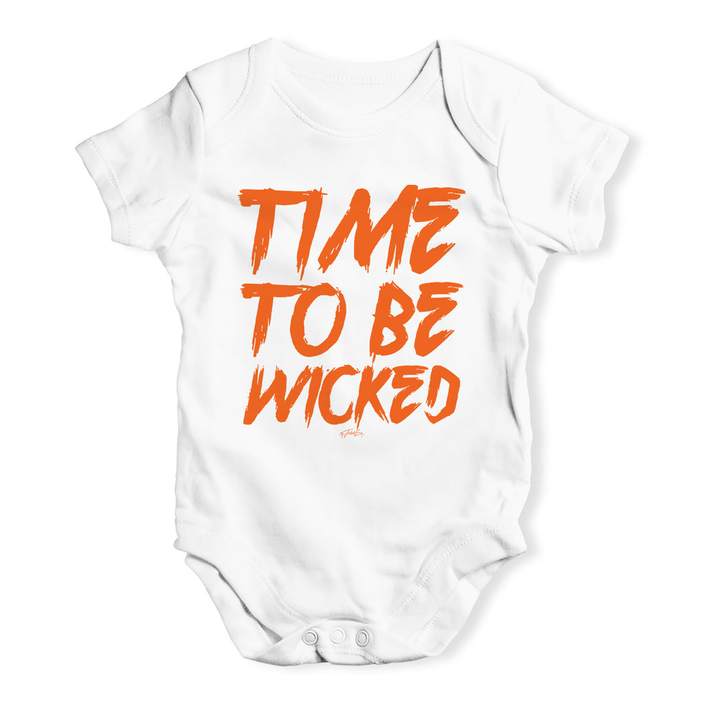 Baby Boy Clothes Time To Be Wicked Baby Unisex Baby Grow Bodysuit 3 - 6 Months White