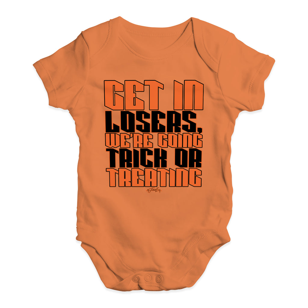 Babygrow Baby Romper We're Going Trick Or Treating Baby Unisex Baby Grow Bodysuit 6 - 12 Months Orange