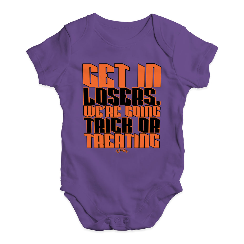 Cute Infant Bodysuit We're Going Trick Or Treating Baby Unisex Baby Grow Bodysuit 3 - 6 Months Plum