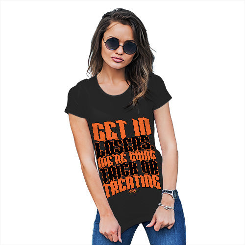 Funny Tee Shirts For Women We're Going Trick Or Treating Women's T-Shirt Medium Black