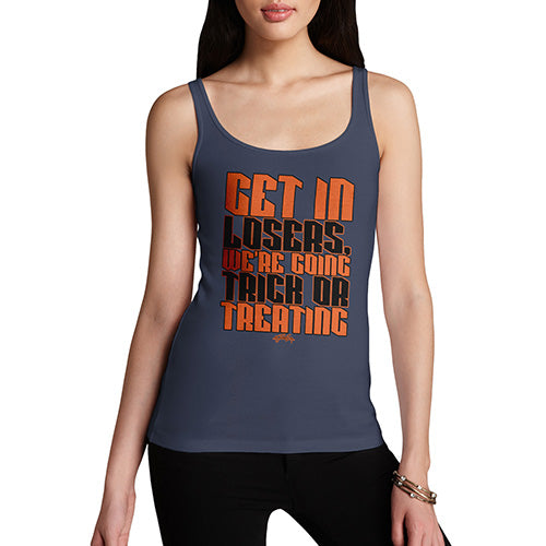 Funny Tank Top For Women Sarcasm We're Going Trick Or Treating Women's Tank Top Large Navy