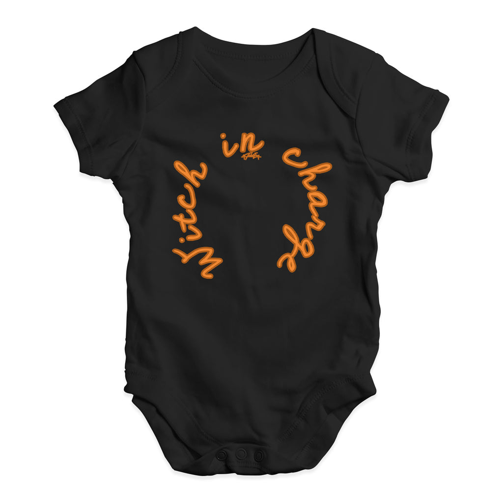 Funny Infant Baby Bodysuit Witch In Charge Baby Unisex Baby Grow Bodysuit 0 - 3 Months Black