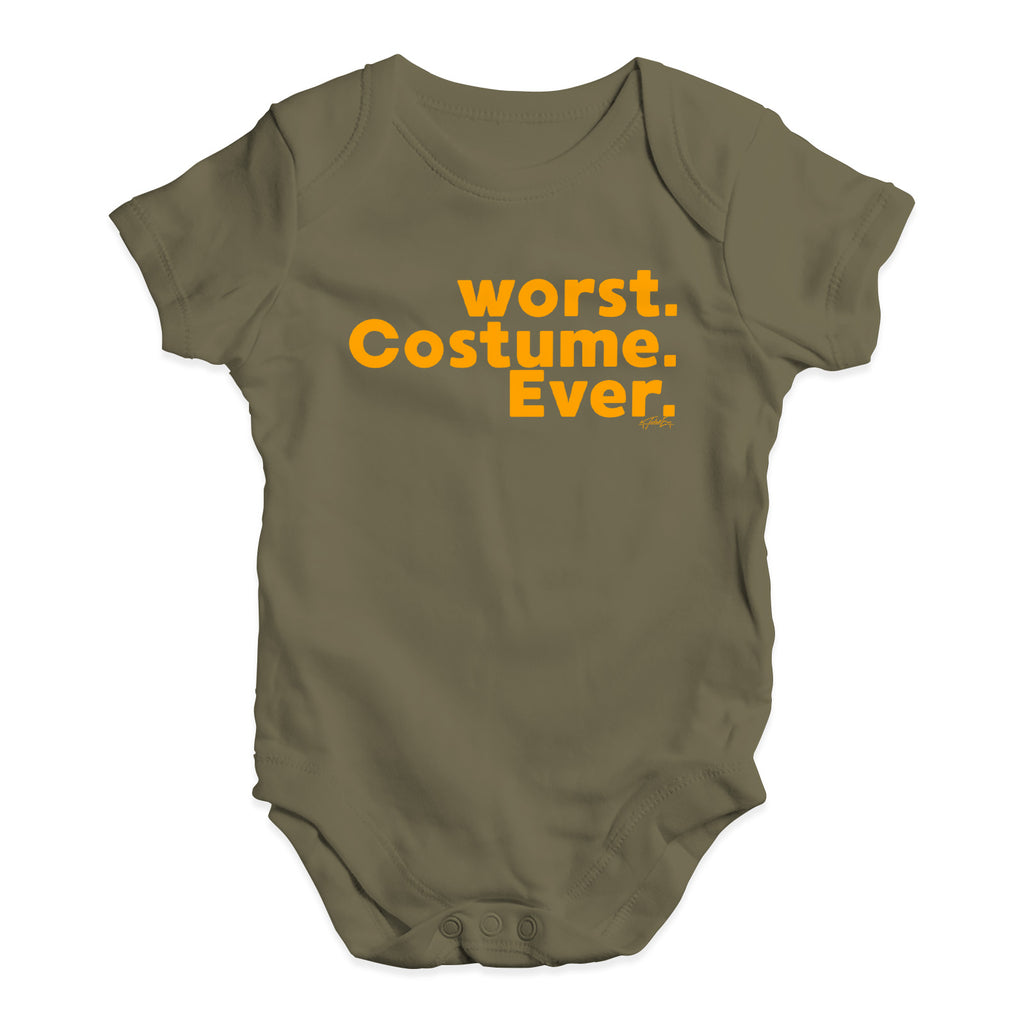 Funny Baby Bodysuits Worst. Costume. Ever. Baby Unisex Baby Grow Bodysuit New Born Khaki